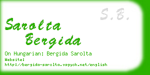 sarolta bergida business card